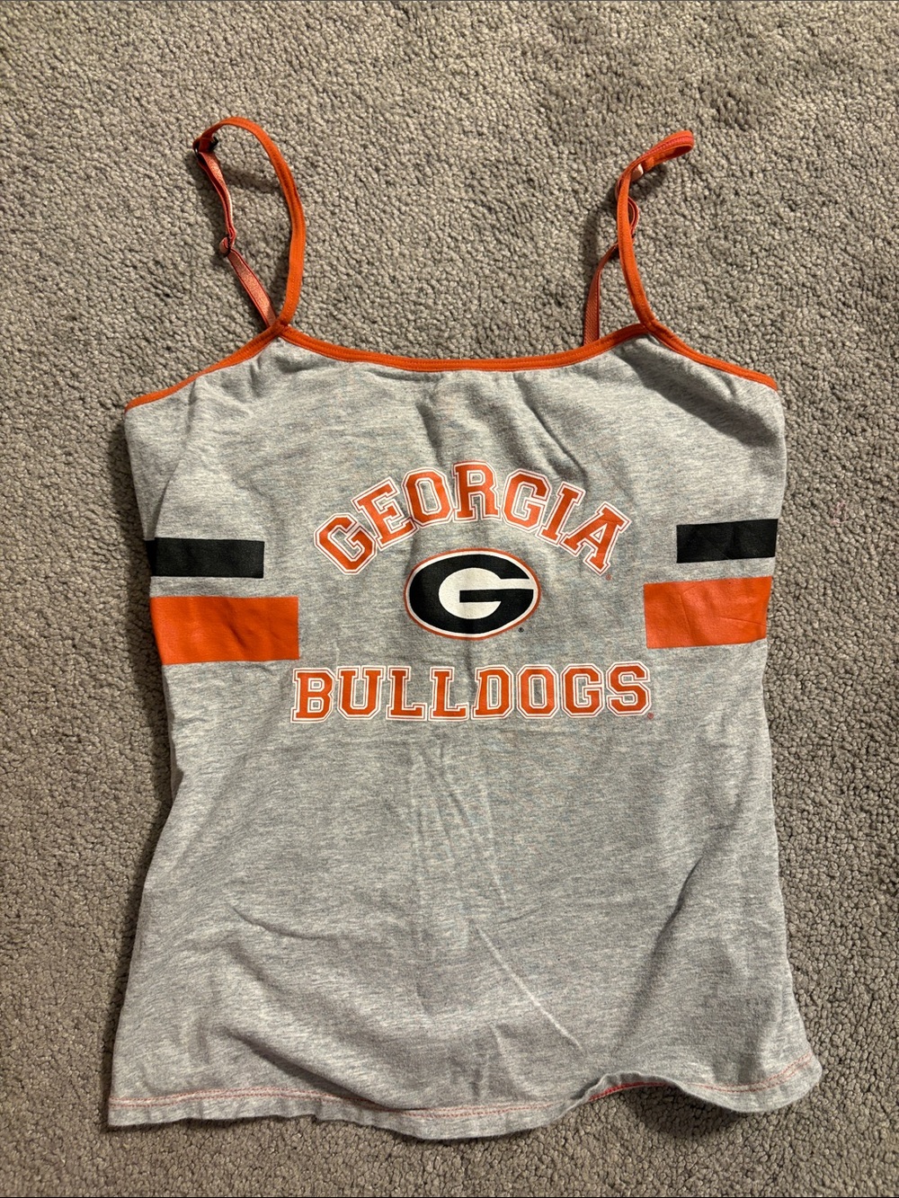 Georgia Bulldogs Women's Gray & Orange Tank Top